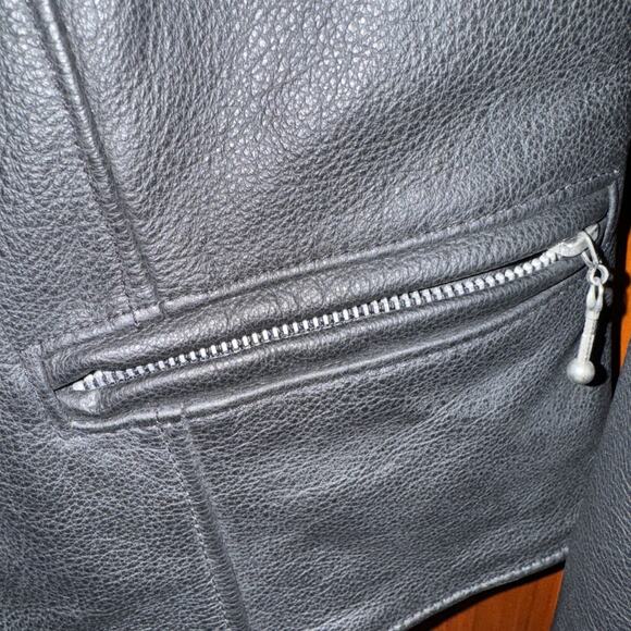 Black Performance Leather Jacket Sz Small Heavy Duty Protech Thinsulate Lining - Picture 2 of 11